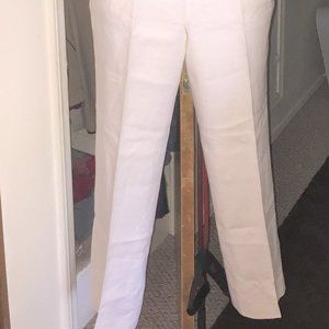 Lauren Ralph Lauren Women's White Linen/Lined Slacks Size 14